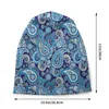 Berets Blue Pattern Floral Seamless Paisley Babylon Water Drop Unisex Bonnet Thin Windproof Hats Double Layer Hat Breathable Caps