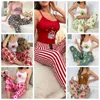 Abbigliamento per la casa Stampa da donna Set di camisole Loungewear Topvevelistica casual e pantaloni Pantaloni Piattile Slip Fliona Sleep Abbigliamento da notte Nightgown