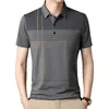 Мужские рубашки Mens Mens Lister Print Polo для мужчин повседневное короткое рукав с большим легким рубашкой, дышащие корейские вершины