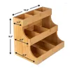 Kök förvaring kaffeväska rack sockerpaket station container dispenser hyllan för te arrangör fack bin arrangörer låda