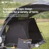 Tält och skyddsrum 3f UL Gear Kangaroo Camping Tält Enkelskikt 1-2 Person TC Cotton Black Outdoor Picnic vandringsresor med golv MATQ240511