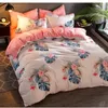 Bedding Sets Warm Winter Cotton&flannel Multifunction AB Both Sides Flowers Tree Duvet Cover 3/4pcs Set Twin King Super Size