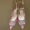 Sandales élégantes Designer Femmes High Talon Chaussures de mariage avec sandales en strass de mode Back Back vide