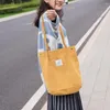 Opbergtassen canvas tas dames schouderhandtas grote capaciteit tas voor studenten pouch shopping dame