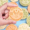 Moules de boulanges Coucheurs de cookies de Noël Cercle Shape Biscuit Cutter Stamps Cartoon Moule Gâteau de pâtisserie Outils de décoration