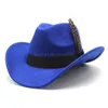 Nowa moda kowbojska i unikalna unisex solidna jazzowa kapelusz z dekoracją w kształcie krów zachodni kowbojski hat sorero hombre