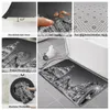 Carpets Night City Black White Floor Mat Entrance Door Living Room Kitchen Rug Non-Slip Carpet Bathroom Doormat Home Decor