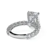Pierścienie luksusowa księżniczka cut diamond 925 Sterling Sier Designer zaręczynowy pierścionek zaręczynowy dla kobiet z okazji rocznicy biżuterii BK Sprzedaj del Ottpl