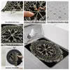 Carpets Mandala Compass Black Tattoo Médiéval Cuisine Porte-salle Baignier de bain Planche de bain Maison de porte Hold Door Mat Area Rapis Home Decor