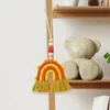 Decoratieve beeldjes kleurrijke handgemaakte wevende kwast hanger voor huis woonkamer diy hangende tapijt decoratie kinderen kinderdagverblijf muur decor