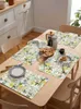 テーブルマット植物の花の葉蝶のプレースマットウェディングパーティーダイニング装飾リネンマットキッチンアクセサリーナプキン