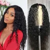 Kinky Curly 360 Lace Frontal Brazilian Wig For black Women loose curly glueless synthetic lace front wig with baby hair blenched knots DHL