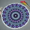 Towel Boho Bohemian Beach Mandala Soft Large Round Absorbent Bath Swimming Bathroom Drying Cloth Yoga Mat Picnic Blanket