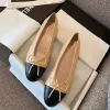 2024 Designer Sandals Fashion Heels Ballet Flats Eather Slingback Teli Abito da sposa Scarpe da sposa Office Fall Fall Round Testa Flat da lavoro Flat Wate Borse di alta qualità