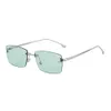 2024 New frameless cut edge for women with diamond inlaid box sunglasses H513-16