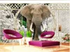 Sfondi 3D Design murale Design cinese Elefante classico Custom PO Sfondi Decorazione stereoscopica della casa stereoscopica