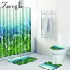 Tappetini da bagno zeegle 4pcs tappeto tappeto tappeto assorbente lavabile lavabile non skid tappeti da toilette morbida microfibra tappeti