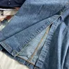 Saias bolsos jeans midi saia feminina roupas de verão 2024 Cantura alta algodão jea