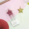 5pcs Bougies Vente chaude pentagram joyeux anniversaire gâteau bougie chantier enfant créatif star de bougie Décoration