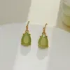 Boucles d'oreilles en peluche femme coréenne verte drop vintage bijoux de mariage vintage fashion fût à la mode géométrique exquise d'oreille d'oreille