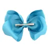 20 färger 8 Candy Inch Baby Ribbon Bow Hairpin Clips Girls Stor Bowknot Barrette Hairbows Kids Hair Accessories