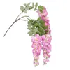 Fleurs décoratives DIY MUR MUR MUR PLADIER PROSIBLE Wisteria Artificiel Flower String Plantes Vine Decor for the Fence Balcony Room Home