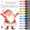 81224 Couleurs Double ligne Strotline stylos auto-ligne Metalliques Marqueurs Glitter Writing Drawing For Christmas Carte 240511