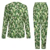 Daisie pour femmes Daisy Floral Pajamas Green Feuilles de pyjama mignon sets Femelle Two Piece Room surdimensionné Graphic Nightwear Birthday