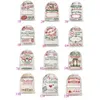 Stock Santa Bags Decoratie SACK Kerst Linnen Drawstring Doektas Geschenktas 12 Stijlen FY5995