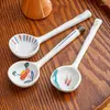 Spoons 6-piece Set Japanese Ceramic Small Spoon Household Soup Mixing Cute High Color Value Ins Rough Pottery