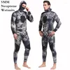Swimwear pour femmes SBART Camouflage WetSuit 5 mm Casques de plongée en caoutchouc 2 pièces Split Corps Surf de maillot de bain pour hommes Hiver Chauffeur de baignade Men
