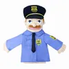 Cartoon Profession Series Hand Puppet Pluxh Doctor Oficial Enfermeira Professor Puppet Ventriloquismo Doll 240510