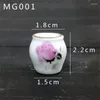 Вазы креативная роза небольшая керамическая миниатюрная модель вазы мини -мини -миниму