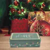 Bouteilles de rangement Candy Chocolate Tinplate Box Conteneurs vides Cookie Tins Tins Plaies Gift Givoir Noël