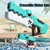 Gun Toys Sand Play Water Fun Elektrisch water Gun Kindergoed Toys Grote capaciteit Soap Opera Crocodile Automatische Blasting Machine Summer Outdoor Feesten Beach Gam