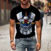 Mazinger z T-shirt anime robot 3d imprimé hommes femme t-shirts à manches courtes