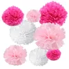 Kwiaty dekoracyjne One Pack (18pcs) Wiszący papier Paper POM POMS Flower Ball Wedding Party Outdoor Decoration Zestaw rzemieślniczy PF-18