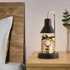 Kerzenhalter Holzbasis Elektrische intelligente Wachsschmelzlampe Metall Europäische Kerzenstück Kandelaar Zimmer -Dekoration