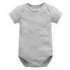 ROMPERS BABY Kurzärärmte eng sitzende Sommer-Strampler-Baumwoll-Jumpsuit Süßes weißes schwarzes Neugeborenes Baby und Mädchen Kleidung 0-24 Monate alte alte 2405