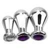 Super Large Size Huge Aluminium Alloy Jewel Crystal Anal Beads Butt Plug Ball Insert Sex Toy Men And Women Adult Products 240511