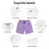 Shorts masculinos Lavanda Mandala Placa de verão Purple e estampa branca Teal