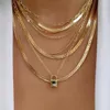 Pendant Necklaces BLS - Bohemian Gold Multi Color Necklace Suitable for Women Multi layered Crystal Pendant Necklace Set Jewelry Gifts J240513