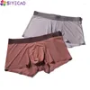 Sous-pants Ice Silk Sexy Boxer Underwear Men Boxers Homme Boxershorts Panties Thin Elastic Transparent