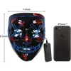 LED Masque Party Masquerade Masques Halloween Light Light Glow in the Dark Horror Mask Masker Masker Couleur 0825 RADE G ER RADE ING ER