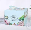 Gift Wrap 10pcs 4-inch Portable Cake Box With Window DIY Handamde Dessert Baby Show Birthday Party Wedding Packing Supplier