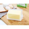 Storage Bottles Butter Dish Box Holder Tray With Lid And Knife Cheese Board Server Crisper Transparent Plastic Container Kitchen Tools