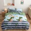 Bedding Sets Classic Set Set Grey Plant Flower Pattern Aloe Cotton 4pcs Capa de edredão infantil adulta Quilt de tamanho grande 2024