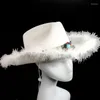 Berets Bachelorette Party Hat For Women Bridal Cowgirl Wedding Accs