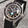 Montre-bracelets Tandorio Vintage 50-Fathoms Watch Diver Mechanical Men S NH35 PT5000 Orange Hand Sandblast Case Dome Sapphire Crystal