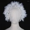 Party Supplies Bridal Veil Brud Utarbetade 3D Flower Hair Hoop Short Bachelorette Dropship